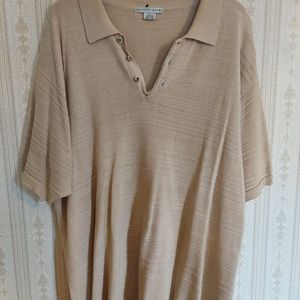 Jeffery Beene light brown men's polo